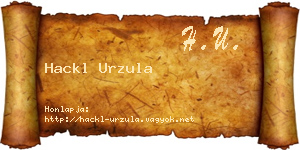Hackl Urzula névjegykártya